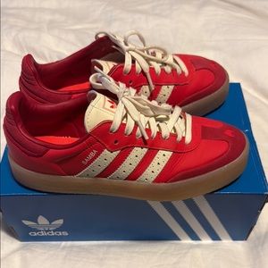 Adidas Samba Red and Cream Sneakers